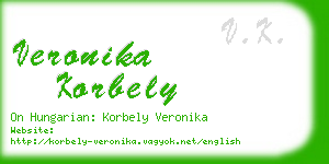 veronika korbely business card